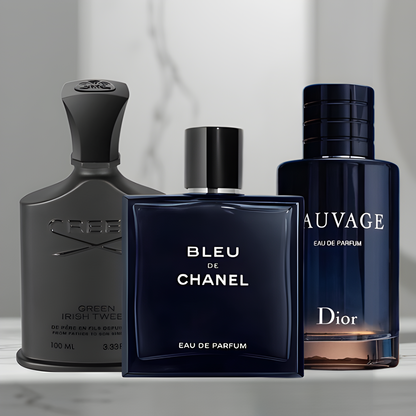 Combo Promocional 3 Perfumes Green Irish Tweed, Bleu de Chanel, Sauvage 100ML Hombre