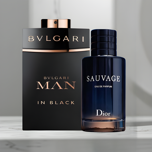 Combo Promocional 2 Perfumes Bvlgari Man in Black, Dior Sauvage 100ML Hombre